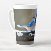 ブルージェイ絵画ズ – Bird Artオリジナル カフェラテマグ (左アングル)