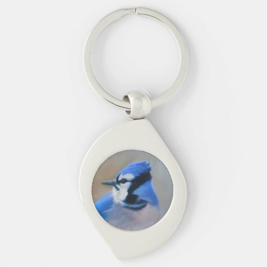 ブルージェイ絵画ズ – Bird Artオリジナル キーホルダー (正面)