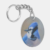 ブルージェイ絵画ズ – Bird Artオリジナル キーホルダー (正面左)