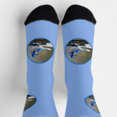 ブルージェイ絵画ズ – Bird Artオリジナル ソックス (上部)