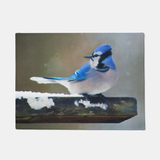 ブルージェイ絵画ズ – Bird Artオリジナル ドアマット (正面)