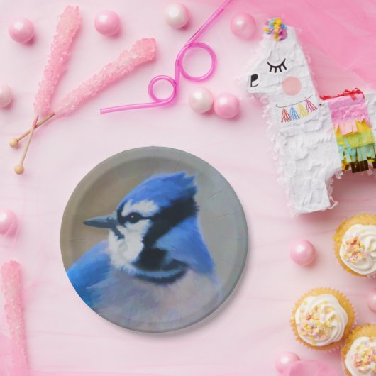 ブルージェイ絵画ズ – Bird Artオリジナル ペーパープレート (パーティー)