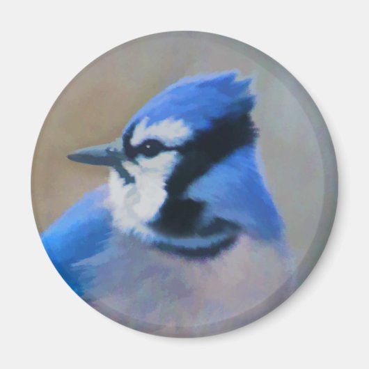 ブルージェイ絵画ズ – Bird Artオリジナル マグネット (正面)