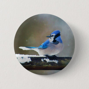 ブルージェイ絵画ズ – Bird Artオリジナル 缶バッジ