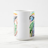 ブルージェイ飛んでいるズ春季時 コーヒーマグカップ (中央)