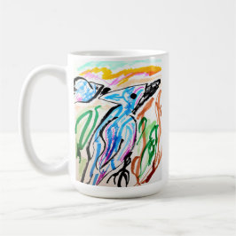 ブルージェイ飛んでいるズ春季時 コーヒーマグカップ