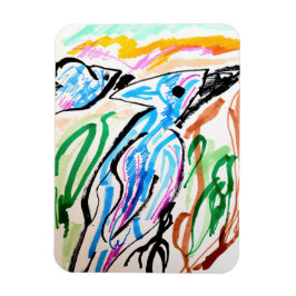 ブルージェイ飛んでいるズ春季時 マグネット