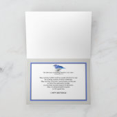 ブルージェイ・バード付き甥の誕生日カード カード (内部)