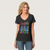 ブルージェイBunny耳イースタースクワッドブルージェイBird Happ Tシャツ (正面フル)