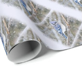 ブルージェイin雪のクリスマスホリデー ラッピングペーパー (ロールコーナー)