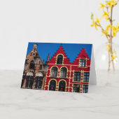 ブルージェグリーティングカードの美しいマルクト広場 カード (黄色い花)