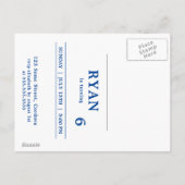 ブルージェッコ誕生日パーティー招待はがき インビテーションポストカード (裏面)