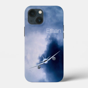 ブルージェット飛行機インザスカイパイロット航空XTREME iPhone 13 MINIケース