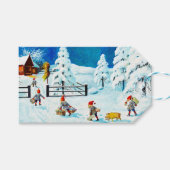 ブルージェニーニストロム格言ヴィンテージスウェーデンクリスマス ギフトタグ (正面(横))