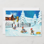 ブルージェニーニストロム格言ヴィンテージスウェーデンクリスマス シーズンカード (正面)