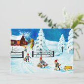 ブルージェニーニストロム格言ヴィンテージスウェーデンクリスマス シーズンカード (スタンド正面)