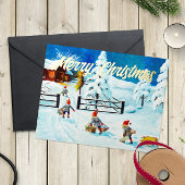 ブルージェニーニストロム格言ヴィンテージスウェーデンクリスマス 箔シーズンカード