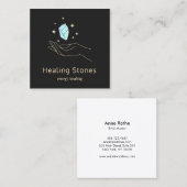 ブルージェムストーンエネルギー結晶ヒーラー スクエア名刺 (正面/裏面)