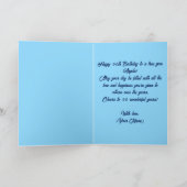 ブルージェムズパール&ホワイトローズ90誕生日 カード (内部)