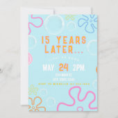 ブルージェリーアンダーウォーター誕生日 招待状 (正面)