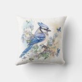 ブルージエレガントェイ蝶絵画ズ クッション (裏面)