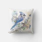 ブルージエレガントェイ蝶絵画ズ クッション (正面)