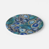 ブルージオデス結晶パターン ペーパープレート (アングル)