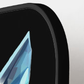 ブルージオメトリックウルフヘッド ピックルボールラケット (左詳細)