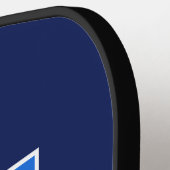 ブルージオメトリックスクエアパターンピックボールパドル ピックルボールラケット (左詳細)