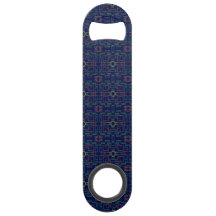 ブルージオメトリックステンレス鋼ボトルオープナー