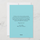 ブルージオメトリックタイポグラフィフォトハッピー新年 シーズンカード (裏面)