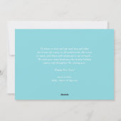 ブルージオメトリックタイポグラフィ2025年新年 シーズンカード (裏面)