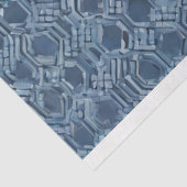 ブルージオメトリックティッシュペーパー 薄葉紙 (詳細)