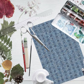 ブルージオメトリックティッシュペーパー 薄葉紙