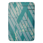 ブルージオメトリックバスマット バスマット (正面縦)