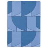 ブルージオメトリック抽象芸術アート クリップボード (裏面)