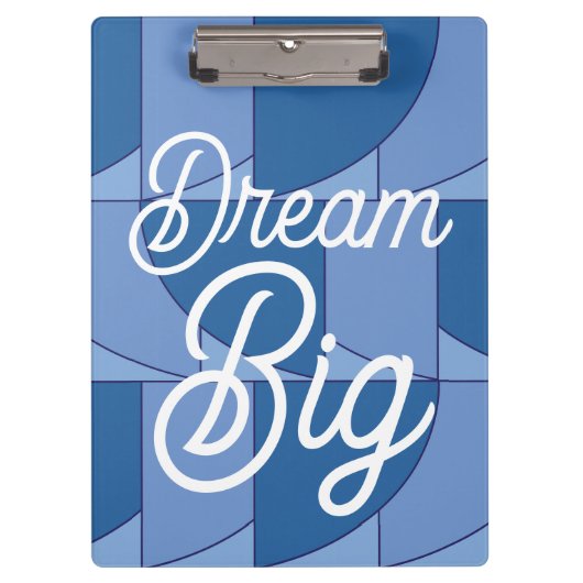 ブルージオメトリック抽象芸術アート クリップボード (正面)