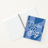 ブルージオメトリック抽象芸術アート ノートブック (内部)