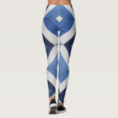 ブルージオメトリーパターン レギンス (裏面)