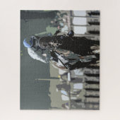 ブルージグソーパズルの騎手と競走馬 ジグソーパズル (縦)