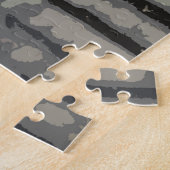 ブルージグソーパズルの騎手と競走馬 ジグソーパズル (側面)