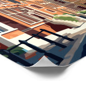 ブルージズベルギートラベルイラストレーション ポスター (角)