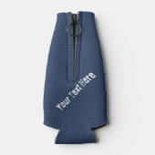 ブルージフェイクーンズ生地ボトルクール-カスタム文字 ボトルクーラー (裏面)