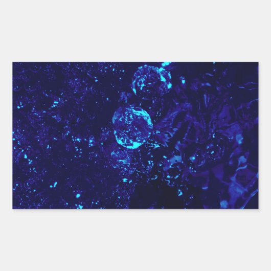 ブルージャグジー泡の長方形シール 長方形シール (正面)
