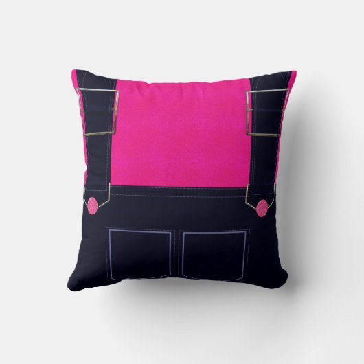 ブルージャンよだれかけオーバーールズピロー クッション (裏面)