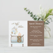 ブルージャングル子供部屋ベビーシャワー招待状 招待状 (スタンド正面)