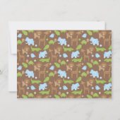 ブルージャングル子供部屋ベビーシャワー招待状 招待状 (裏面)