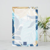 ブルージャングル葉ズ 便箋 (スタンド正面)