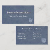 ブルージャンデザインプロフィール&ビジネスカードテンプレート 名刺 (正面/裏面)