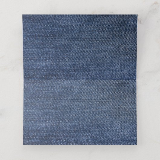 ブルージャンデニムとレーステーブル プレイスカード (内部開封)